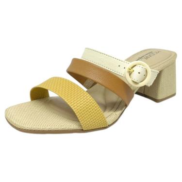 Imagem de Tamanco Feminino Salto Bloco Médio Estilo Conforto Modare