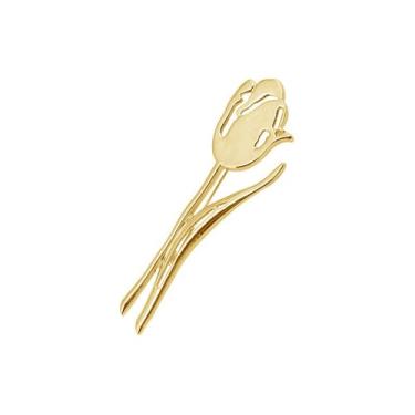 Imagem de Broche de flor de tulipa delicada para mulheres, mulheres, banhado a ouro/prata, alfinetes de lapela florais elegantes para vestido, acessórios de terno, boutonniere, corsage, festa de casamento