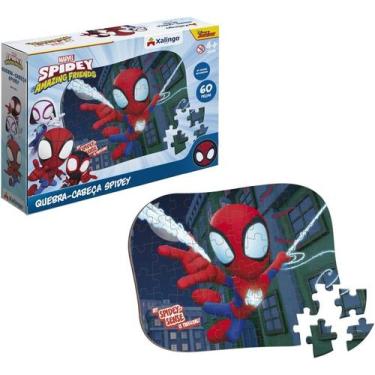 Imagem de Quebra-Cabeça Homem Aranha Spidey 60 peças em Madeira Xalingo