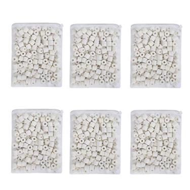 Imagem de ALEGI Aquarium Premier Meio de filtro de anéis de cerâmica para água doce, filtro de tanque de peixes de água do mar, filtro de recife de lagoa de peixes Koi (2,7 kg)