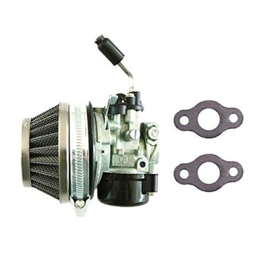 Imagem de LIANGXUEKEER Carburador e filtro de ar prata de 58 mm com kit de juntas para bicicleta motorizada de motor de 2 tempos 49cc 60cc 66cc 80cc