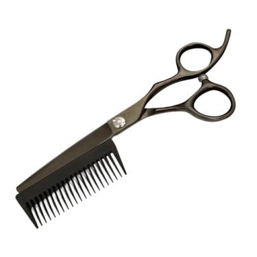 Imagem de Tesouras Para Cabelo,Tesoura Para Cortar Cabelo - Tesoura Dupla De Desbaste 2 Em 1 Com Pente Removível Para Crianças Idosos Homens Mulheres Esteticista Barbearia E Uso Doméstico