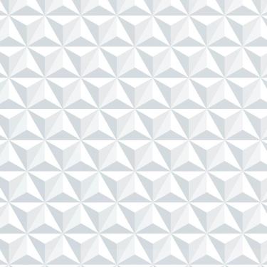 Imagem de Papel De Parede Adesivo Geométrico Triângulo Branco - 3,0M