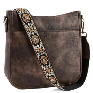 Imagem de Bolsas tiracolo BOSTANTEN Trendy Vegan Leather Hobo Coffee