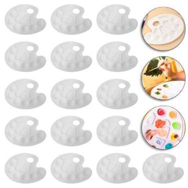 Imagem de Kit 16 Bandejas Paleta Godê Para Pinturas Tinta Aquarela Escolar Artes