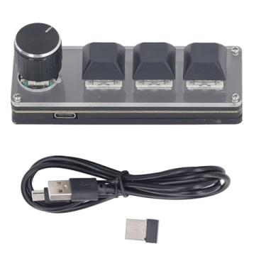 Imagem de Teclado de 3 Teclas, Teclado Mecânico RGB Sem Fio para Jogos Mini Teclado Macro Personalizado para Trabalho de Escritório, Jogos, Música, Mídia, Controle Industrial, Testes de