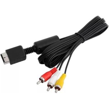 Imagem de Cabo Play1 Play2 Play3 Ps1 Ps2 Ps3 Video Game Av Audio E Video Rca Com