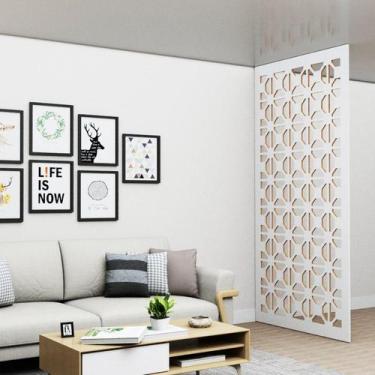Imagem de Painel Vazado Divisória MDF Madrid Branco - Decore Painéis e Divisória
