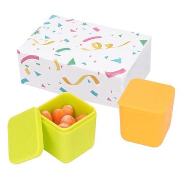 Imagem de LUVCOSY Recipientes de molhos de silicone compatíveis com OmieBox, 2 recipientes para molho de salada para levar para a maioria das lancheiras Bento, recipiente pequeno para condimentos para lanches