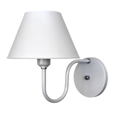 Imagem de Arandela Abajur de Parede Colonial Americana | Bivolt 110/220V | Alumínio COR BRANCA | Para Quarto Sala Corredor