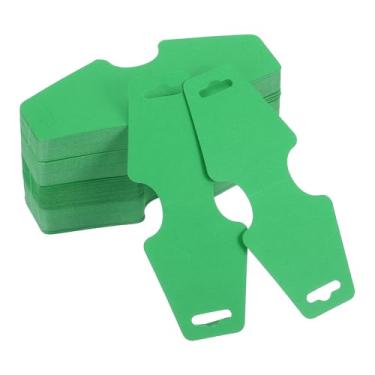 Imagem de PATIKIL Cartões de exibição de colar e pulseira, 200 peças, joias, porta-cartões em branco, embalagem de joias para pendurar colares, gargantilhas, brincos, acessórios de faixa de cabelo (verde escuro