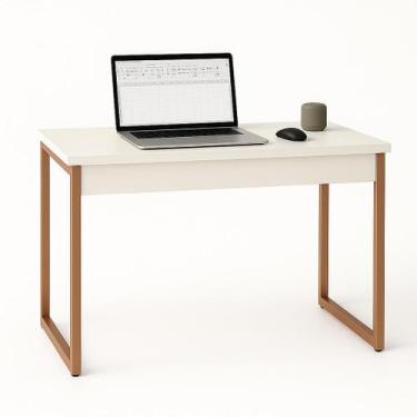Imagem de Escrivaninha Industrial Plus Mesa Home Office Branco - Rede Móveis