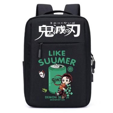 Imagem de Mochila EsCritorio Juvenil Menino Menina Div Estudantil Demoníaca Anim