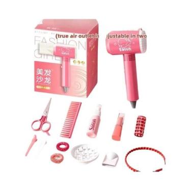 Imagem de Meninas Crianças Salão De Beleza Conjunto Maquiagem Cabelo Fingir Joga