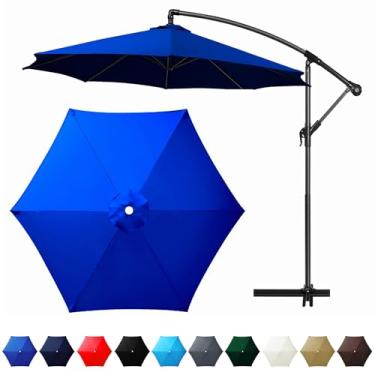 Imagem de GLDDFDG Dossel de substituição de guarda-chuva de pátio de 2,5 m, 6 costelas (apenas dossel), proteção UV de substituição de dossel à prova d'água para uso ao ar livre mesa mercado quintal