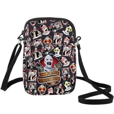 Imagem de BWWKTOP Bolsa transversal de palhaço de terror inspirado em palhaço de terror mercadoria de palhaço de arte assustadora, It's Always-xk B, Bolsa tiracolo