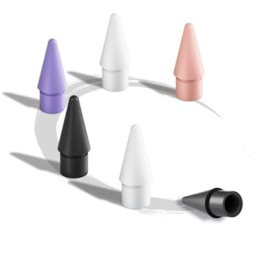 Imagem de Pontas de substituição compatíveis com Apple Pencil 2ª geração/1ª geração/USB-C/Apple Pencil Pro Generation, correspondência exata com pontas de caneta Apple, pacote com 6
