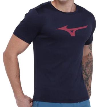 Imagem de Camiseta Mizuno Run Spark MIMSR4656 Masculina - Azul e Vermelho, M