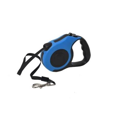 Imagem de HEEPDD Coleira Retrátil de Cachorro Com Controle de Botão Grande, Alça Confortável Cinto de Segurança Cão de Cão de de cã (BLUE)