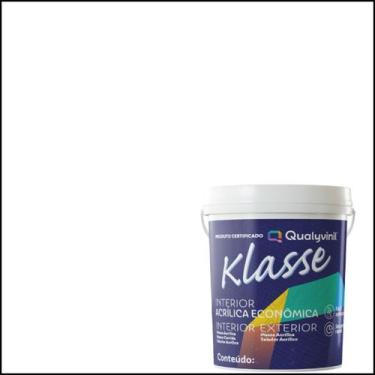 Imagem de Tinta Acrílica Qualyvinil Klasse Fosco Econômico 18L, Branco
