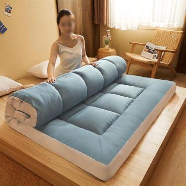 Imagem de Colchão De Chão Japonês Acolchoado Engrossar Tatami Mat Almofada De Dormir Dobrável Roll Up Almofada De Dormir Colchão Acolchoado Para Sofá De Acampamento, 001, 2, 120 * 200CM