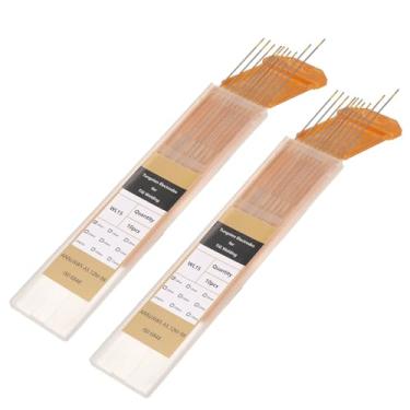 Imagem de HARFINGTON 20 peças de eletrodos de tungstênio para soldagem TIG 0,1 cm x 17,8 cm 1,3-1,7% lantânio para soldagem de aço inoxidável, liga de alumínio e magnésio, fabricação de automóveis
