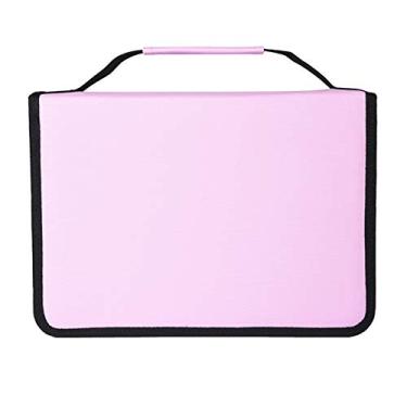 Imagem de YOUTHINK 150 Slots Capa de Lápis de Grande Capacidade, Bolsa de Caneta, Zíper de Tecido de Couro PU para Canetas Coloridas, Lápis de Desenho Com Alça Confortável, Escola Universitária, (rosado)