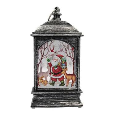 Imagem de Lanterna Decorativa de Natal com Papai Noel e Rena, Iluminação LED, 3 Modelos, Estilo Vintage
