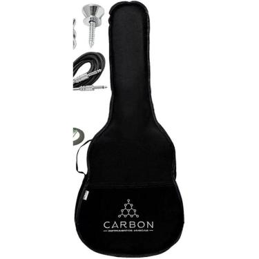 Imagem de Kit Acessórios Violão Clássico Capa Palhetas Captador