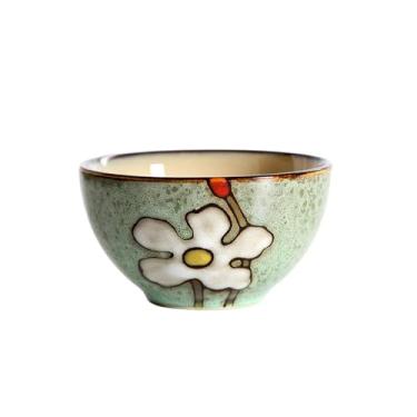 Imagem de Utensílios domésticos japoneses e coreanos simples, individuais, delicados e criativos de cerâmica pintada à mão - tigela pequena de 11,4 cm