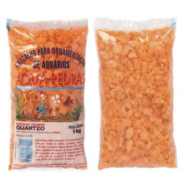 Imagem de Substrato de Aquário Cascalho de Quartzo Natural N02 Laranja - Aqua Pe