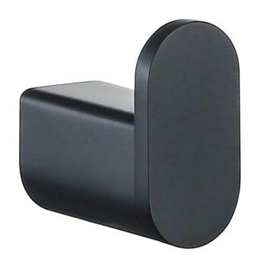 Imagem de Conjunto de ferragens para banheiro, gancho para roupão preto, toalheiro, prateleira, suporte para papel higiênico, porta-escovas de dentes, acessórios para banheiro (gancho para roupão)