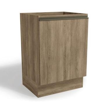 Imagem de Balcão 60cm com Rodapé 1 Porta Maxxi Kappesberg (sem Tampo), Nogal