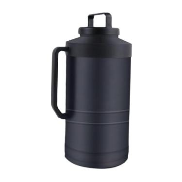 Imagem de IEUDNS Balde de armazenamento de gelo seco, jarra de transporte de 8L de aço inoxidável com alça, tanque de isolamento, pote de armazenamento de gelo para