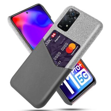 Imagem de Capa para Xiaomi Redmi Note 11 PRO PLUS,Tela e tampa de couro PU,Antideslizante,360°cobertura completa à prova de choque com 1 slot de cartão atrás,Prevenção de queda-Gray