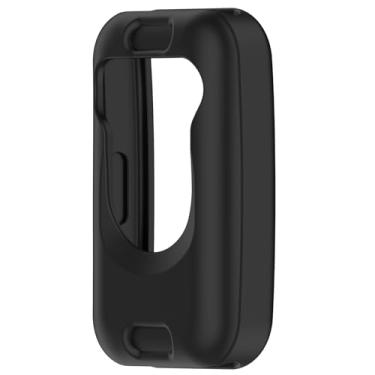 Imagem de Disscool Capa compatível com Huawei Band 10/10NFC/9/9 NFC/8/8 NFC, capas protetoras de substituição de silicone macio antiqueda, acessórios de relógio (preto)