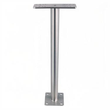 Imagem de WINDFRD Suporte marítimo de aço inoxidável 304, suporte para localizador de peixe e plotter gráfico, suporte de tela impermeável industrial, revestimento antiferrugem (metálico, base quadrada)