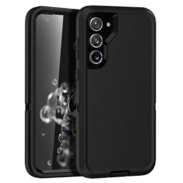 Imagem de MXX Capa compatível com Galaxy S23, capa amortecedora de 3 camadas super pesada/proteção contra choque/à prova de poeira, projetada para Samsung Galaxy S23 5g (6,1 polegadas) 2023 (preta)