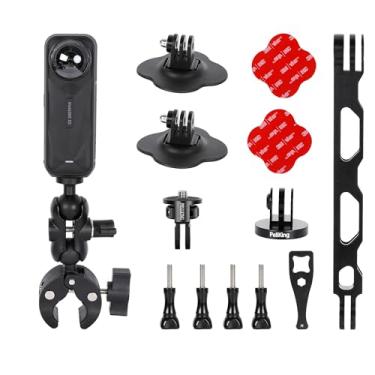 Imagem de PellKing Suporte de motocicleta para Insta360 X5 X4 X3, suporte de guidão de bicicleta, kit de montagem de adesivo flexível para câmera Insta 360 X5 X4 X3 X2 X GO 3S ACE PRO 2