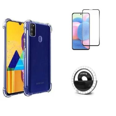 Imagem de Kit Flash Selfie Samsung Galaxy M21s + Capa + Película Vidro 3D