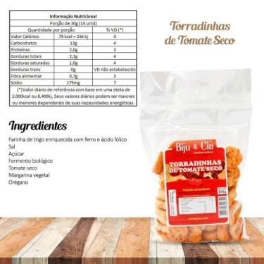 Imagem de Kit com 5 torradinhas sabor Tomate Seco, alho e quatro queijos  - Biju