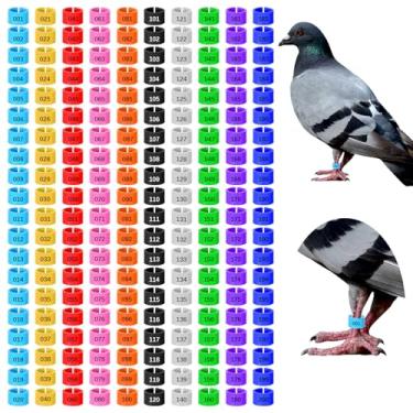 Imagem de 200 peças de faixas de perna de pintinho de 8 mm, anéis de perna de codorna numerados coloridos para identificação de pássaros suprimentos de frango para bebês etiquetas de aves para pintinhos bantam