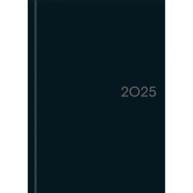 Imagem de Agenda Executiva Costurada Capa Dura Milano 2025 - Preta - 12,3x16,6cm - Tilibra