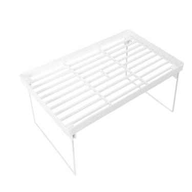 Imagem de Prateleira De Armazenamento De Desktop Multifuncional Única Camada Organizador De Mesa Economia De Espaço Durável De Metal Plástico para Escritório Em Casa Dormitório