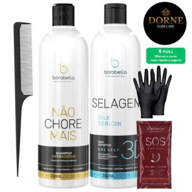 Imagem de Borabella Kit Selagem 3d Gloss & Shampoo 350ml - Sem Formol
