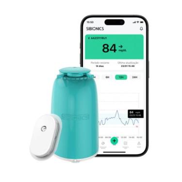 Imagem de Sensor de Glicose Continuo Medidor SIBIONICS GS1 Glicosimetro