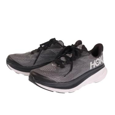 Imagem de HOKA ONE ONE Tênis infantil unissex Clifton 9 (criança grande), Preto/branco, 4.5 Big Kid