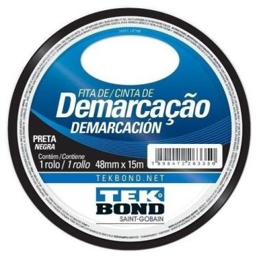 Imagem de Fita Adesiva Demarcação D Solo 48x15 Tekbond Cor Preta