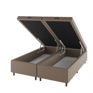 Imagem de Base Box Bau King Size Cairo (43x193x203cm)  Tabaco - Casa Giulia