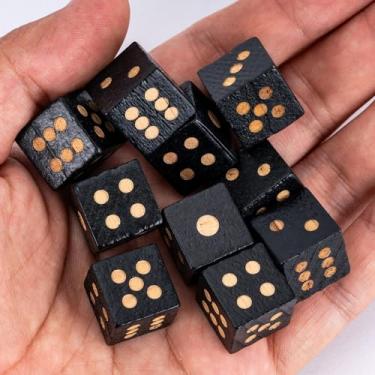 Imagem de HDdais 10Pcs D6 Dice Set 16mm Wooden Standard 6 Sided Dice Set with Square Corner for DND, RPG,Table Board Game or Teaching Math